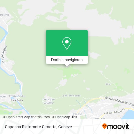 Capanna Ristorante Cimetta Karte