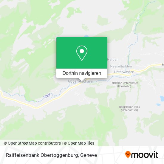 Raiffeisenbank Obertoggenburg Karte