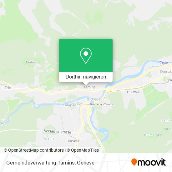 Gemeindeverwaltung Tamins Karte