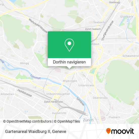 Gartenareal Waidburg II Karte