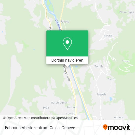 Fahrsicherheitszentrum Cazis Karte