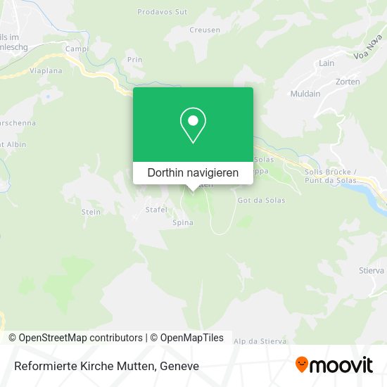 Reformierte Kirche Mutten Karte