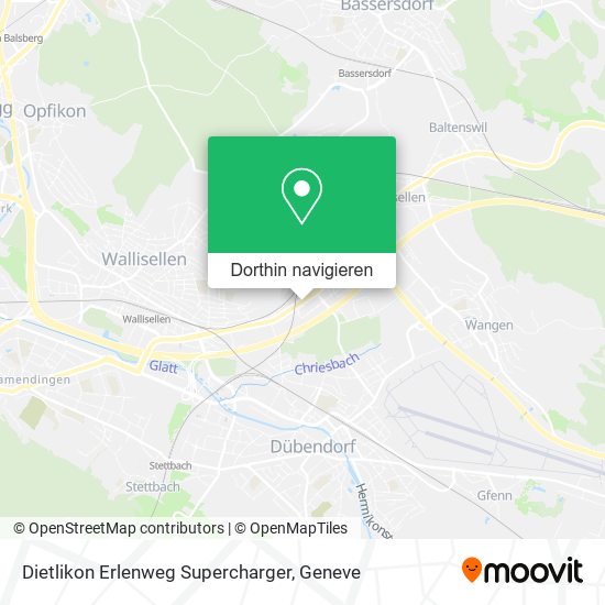 Dietlikon Erlenweg Supercharger Karte