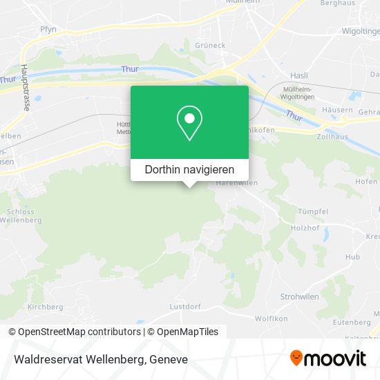Waldreservat Wellenberg Karte