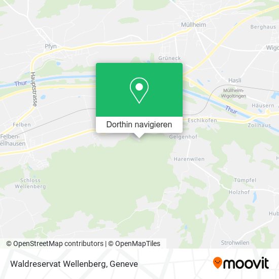 Waldreservat Wellenberg Karte