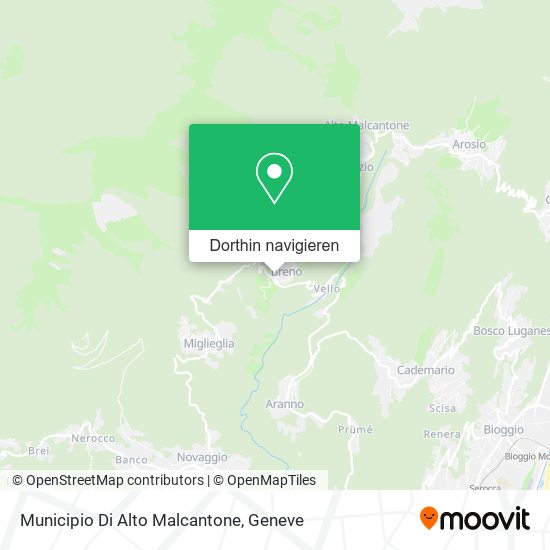 Municipio Di Alto Malcantone Karte