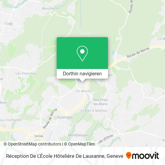 Réception De L'École Hôtelière De Lausanne Karte