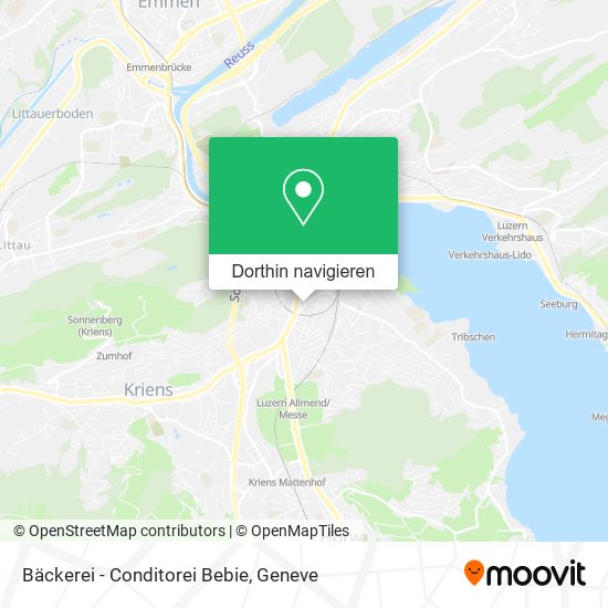 Bäckerei - Conditorei Bebie Karte