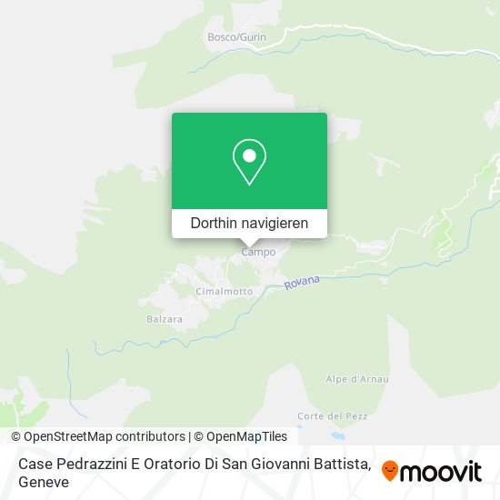 Case Pedrazzini E Oratorio Di San Giovanni Battista Karte