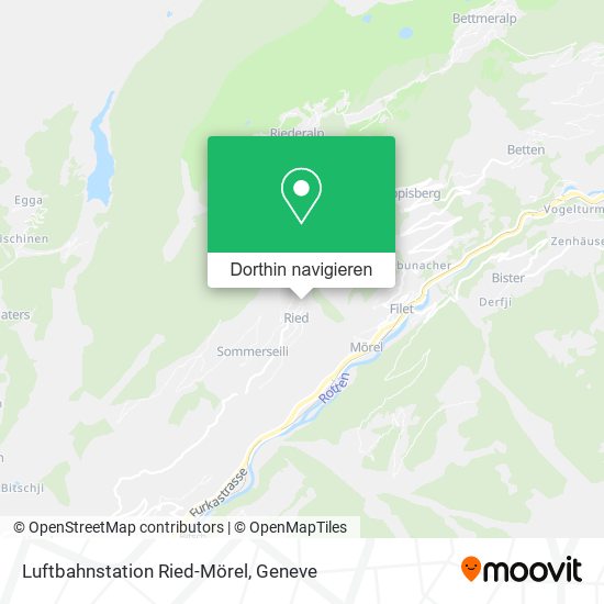 Luftbahnstation Ried-Mörel Karte