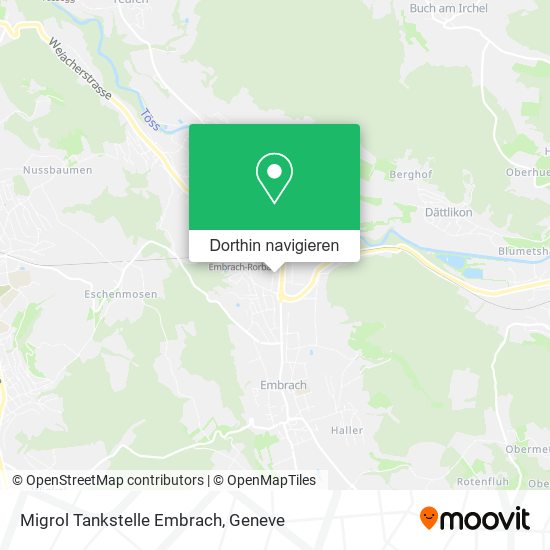 Migrol Tankstelle Embrach Karte