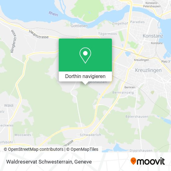 Waldreservat Schwesterrain Karte