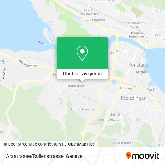 Arastrasse/Rüllenstrasse Karte