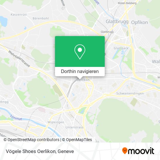 Vögele Shoes Oerlikon Karte