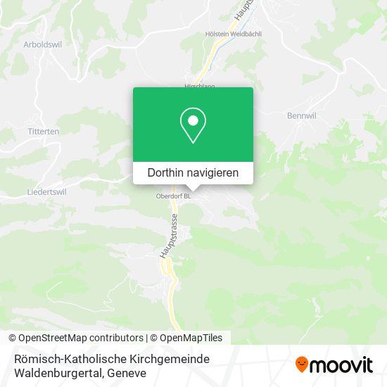 Römisch-Katholische Kirchgemeinde Waldenburgertal Karte