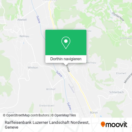 Raiffeisenbank Luzerner Landschaft Nordwest Karte