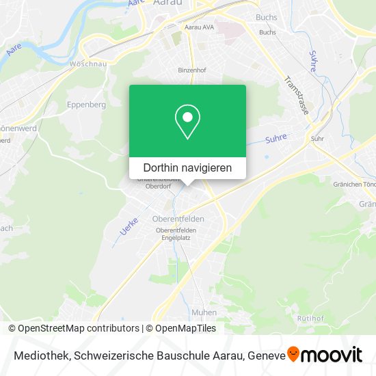 Mediothek, Schweizerische Bauschule Aarau Karte