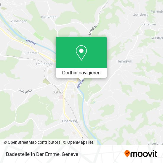 Badestelle In Der Emme Karte