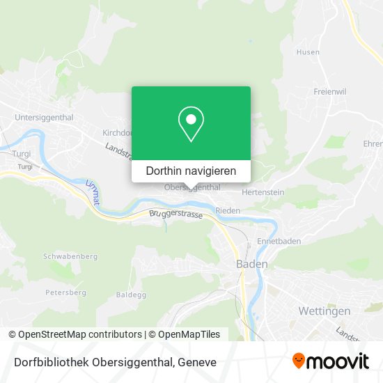 Dorfbibliothek Obersiggenthal Karte