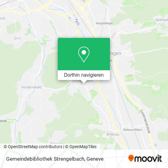 Gemeindebibliothek Strengelbach Karte