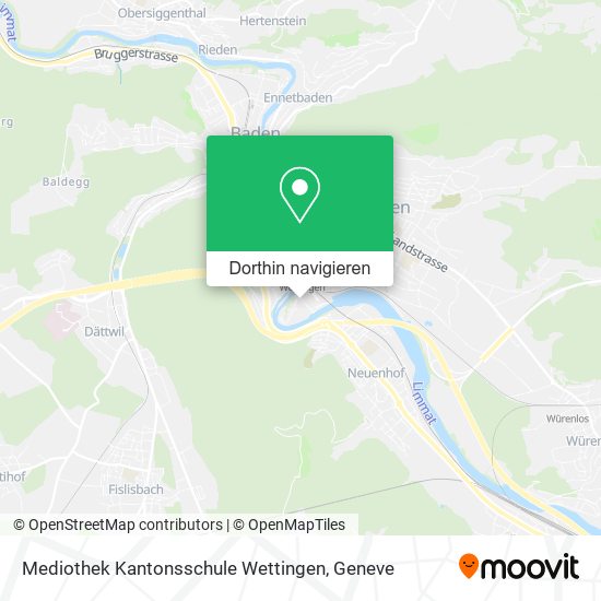 Mediothek Kantonsschule Wettingen Karte