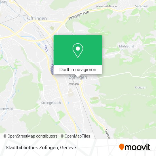 Stadtbibliothek Zofingen Karte