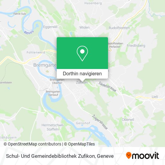 Schul- Und Gemeindebibliothek Zufikon Karte
