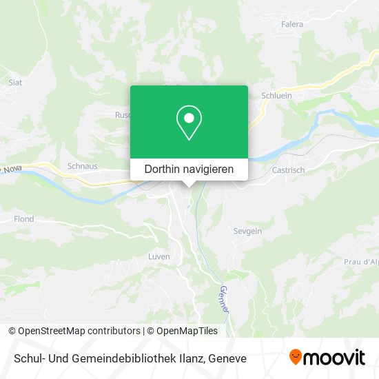 Schul- Und Gemeindebibliothek Ilanz Karte