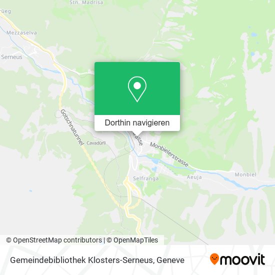Gemeindebibliothek Klosters-Serneus Karte