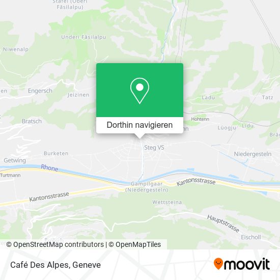 Café Des Alpes Karte