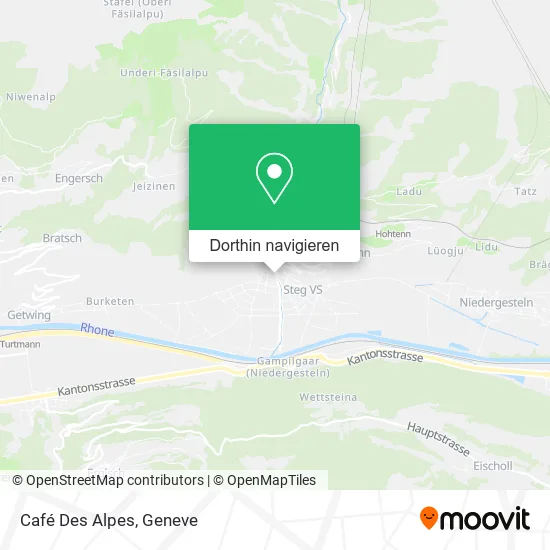 Café Des Alpes Karte