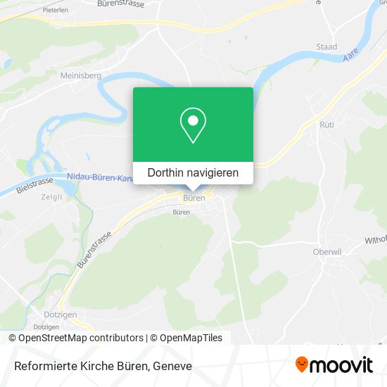 Reformierte Kirche Büren Karte