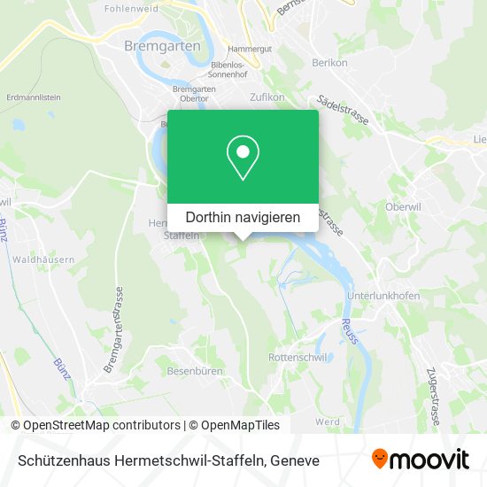 Schützenhaus Hermetschwil-Staffeln Karte