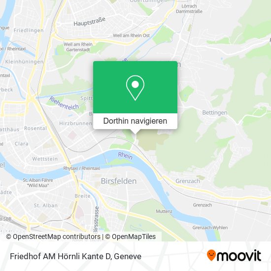 Friedhof AM Hörnli Kante D Karte