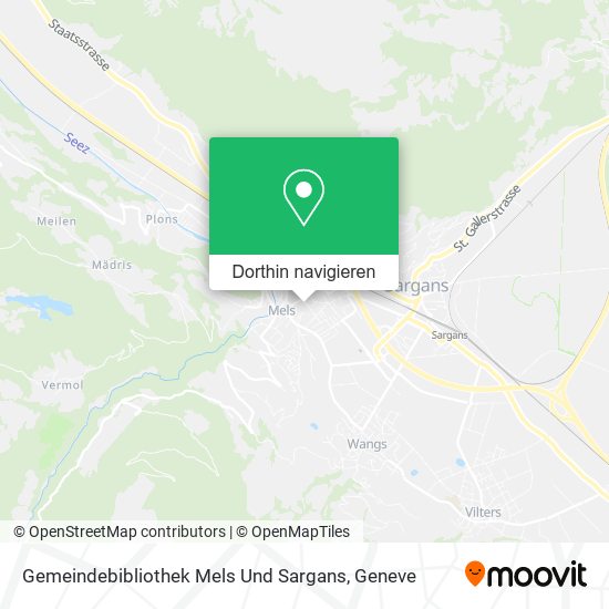 Gemeindebibliothek Mels Und Sargans Karte