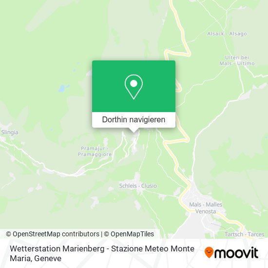 Wetterstation Marienberg - Stazione Meteo Monte Maria Karte