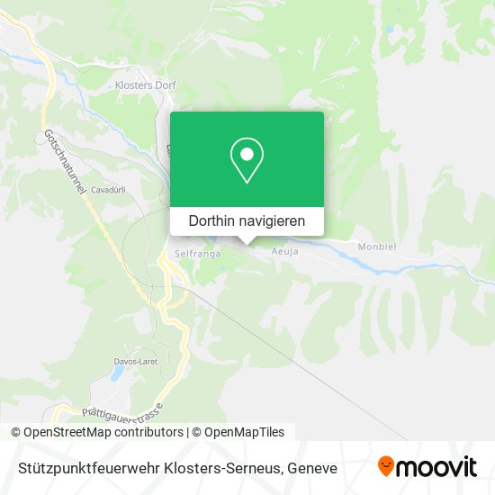 Stützpunktfeuerwehr Klosters-Serneus Karte