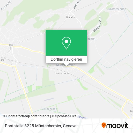 Poststelle 3225 Müntschemier Karte