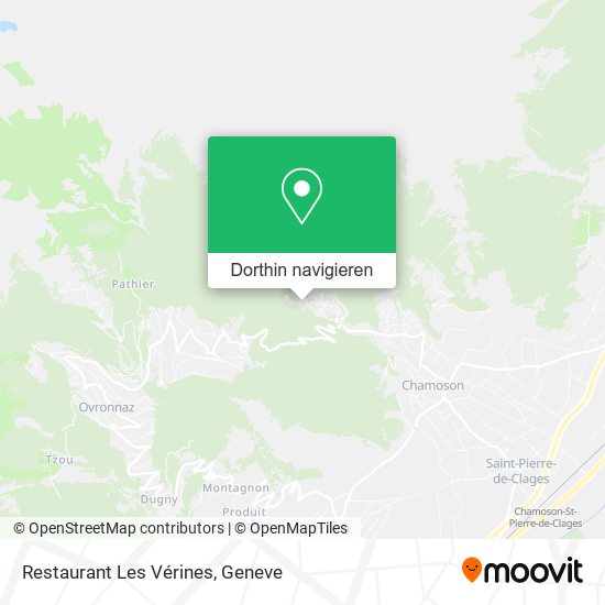 Restaurant Les Vérines Karte