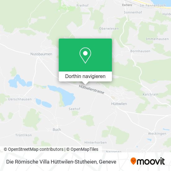 Die Römische Villa Hüttwilen-Stutheien Karte