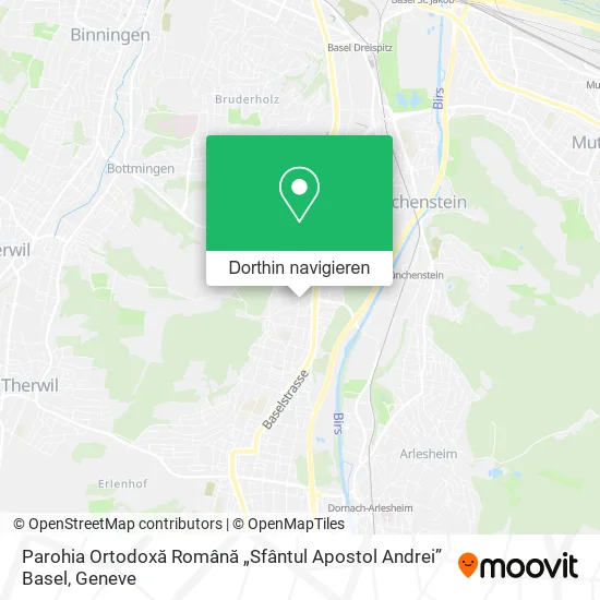 Parohia Ortodoxă Română „Sfântul Apostol Andrei” Basel Karte