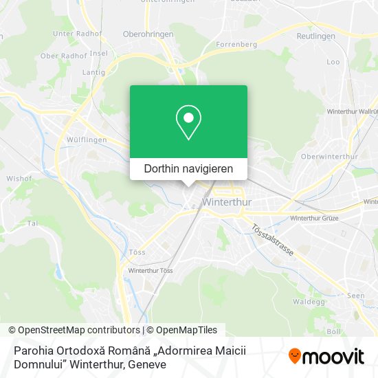Parohia Ortodoxă Română „Adormirea Maicii Domnului” Winterthur Karte