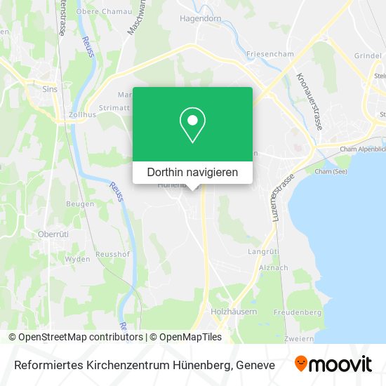 Reformiertes Kirchenzentrum Hünenberg Karte