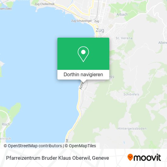 Pfarreizentrum Bruder Klaus Oberwil Karte