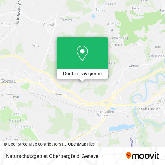Naturschutzgebiet Oberbergfeld Karte