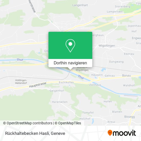 Rückhaltebecken Hasli Karte