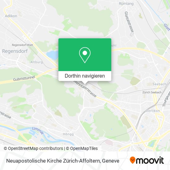 Neuapostolische Kirche Zürich-Affoltern Karte