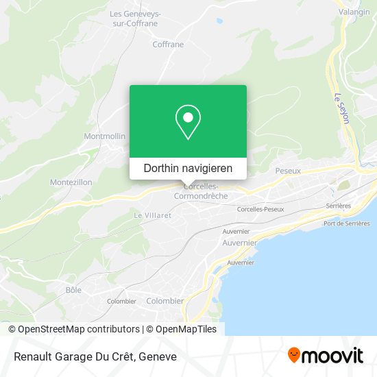 Renault Garage Du Crêt Karte