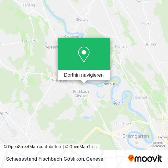 Schiessstand Fischbach-Göslikon Karte