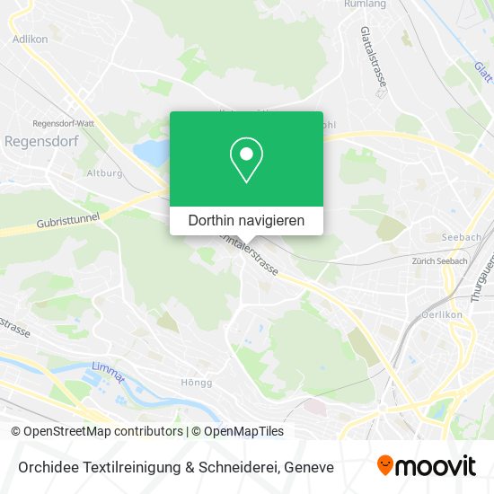Orchidee Textilreinigung & Schneiderei Karte